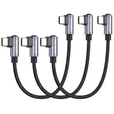 Right Angle USB C to USB C Cable 0.5FT 3Pack, Short 6 Inch USB C Charger Cable..