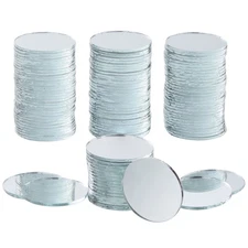 120 Pack Small Round Mirrors for Crafts, 1 Inch Glass Tile Circles