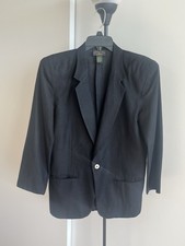 CHARTER CLUB Women's Camel Ivory Black Silk Blazer Jacket Sz 8 List 159