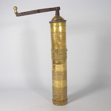 ANTICO MACINACAFFè MACINA CAFFè MACININO TURCO IN OTTONE E METALLO EPOCA 1800