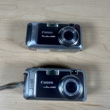 2x Canon PowerShot A460 Digital Camera 4x Optical Zoom Silver Parts Only
