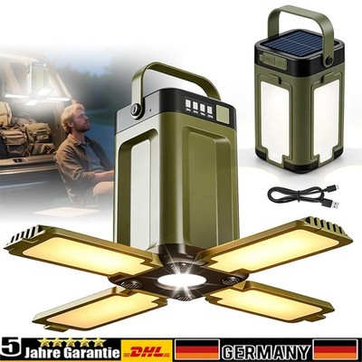 Campinglampe LED Laterne Powerbank USB Taschenlampe Wiederaufladbar 2000mAh