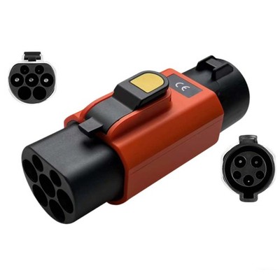 Orange EV Type 1 to GBT Charging Adapter for J1772 to IEC62196 EVs