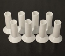 Empty Plastic Thread Spools 4" Lot of 8 Recycled Upcycled Crafting Sewing Supply