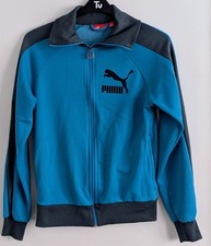 S Vintage Y2K Puma Blue & Grey Tracksuit Jacket