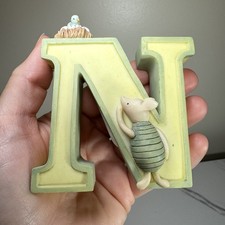 Michel Classic Pooh Alphabet Letter N Figurine Piglet Nest Disney Nursery Decor
