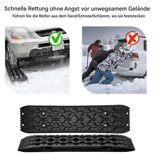 Anfahrhilfe Schnee 10T Last Auto Nylon 2 Stück Sandbleche Traktionshilfe Rampen - Bild 14 von 17