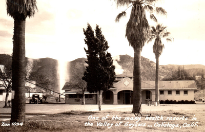 #ad Calistoga CA Valley of Geysers Health Resort Real Photo Postcard RPPC $10.00
