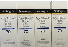 4x Neutrogena Age Shield Face Sunscreen Lotion, SPF 70, 3.0 fl oz BB: 12/2026