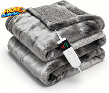 Electric Heated Blanket Throw 50X60 Size Faux Fur Heating Blanket 10 Heating