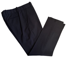 Everlane Women 6 Dress Pants 95% Wool Black Pleated Mid-Rise Straight Leg Career