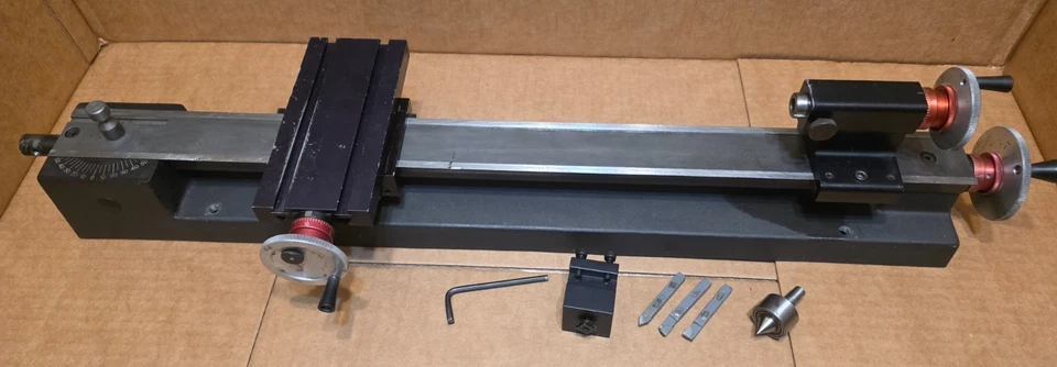 Moinho de metal SHERLINE 4400 28" Deluxe zero volante ajustável mini torno ferramentas - Imagem 2 de 4