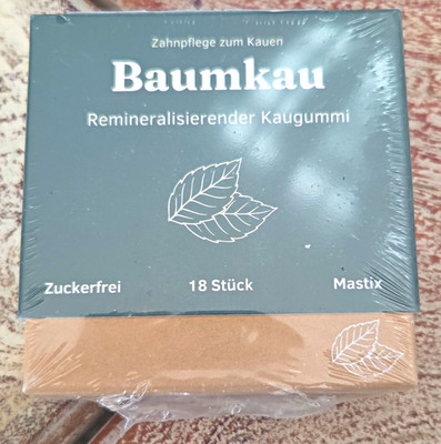 Baumkau remineralisierender Kaugummi Mastix, zuckerfrei, Krauseminze, 18 Stk