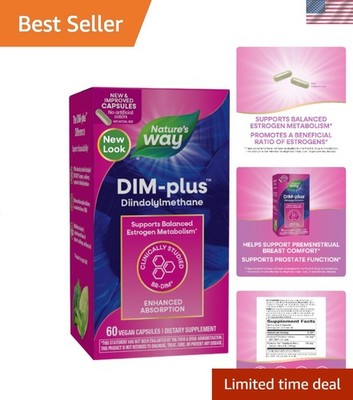 Nature s Way DIM-Plus 60 Capsules - Supports Balanced Estrogen & Prostate Health