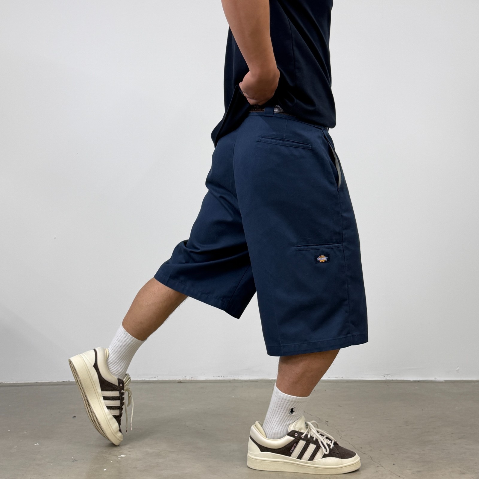 Pantalones Cortos Chinos Dickies Azul Sueltos Calce Suelto Estilo Patinador Para Hombres Talla 36