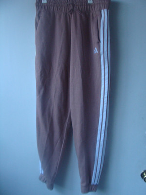 Adidas Womens PinkWhite 3-Stripes Multi Sport Regular Fit Jogger Pants Size XL