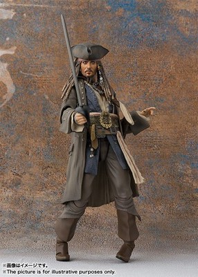 Pirates of The Caribbean SHF Captain Jack Sparrow Figma Boxed Action Figure Toy