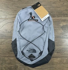 The North Face Groundwork Backpack Gray Padded Embroidered Corporate Logo-NWT