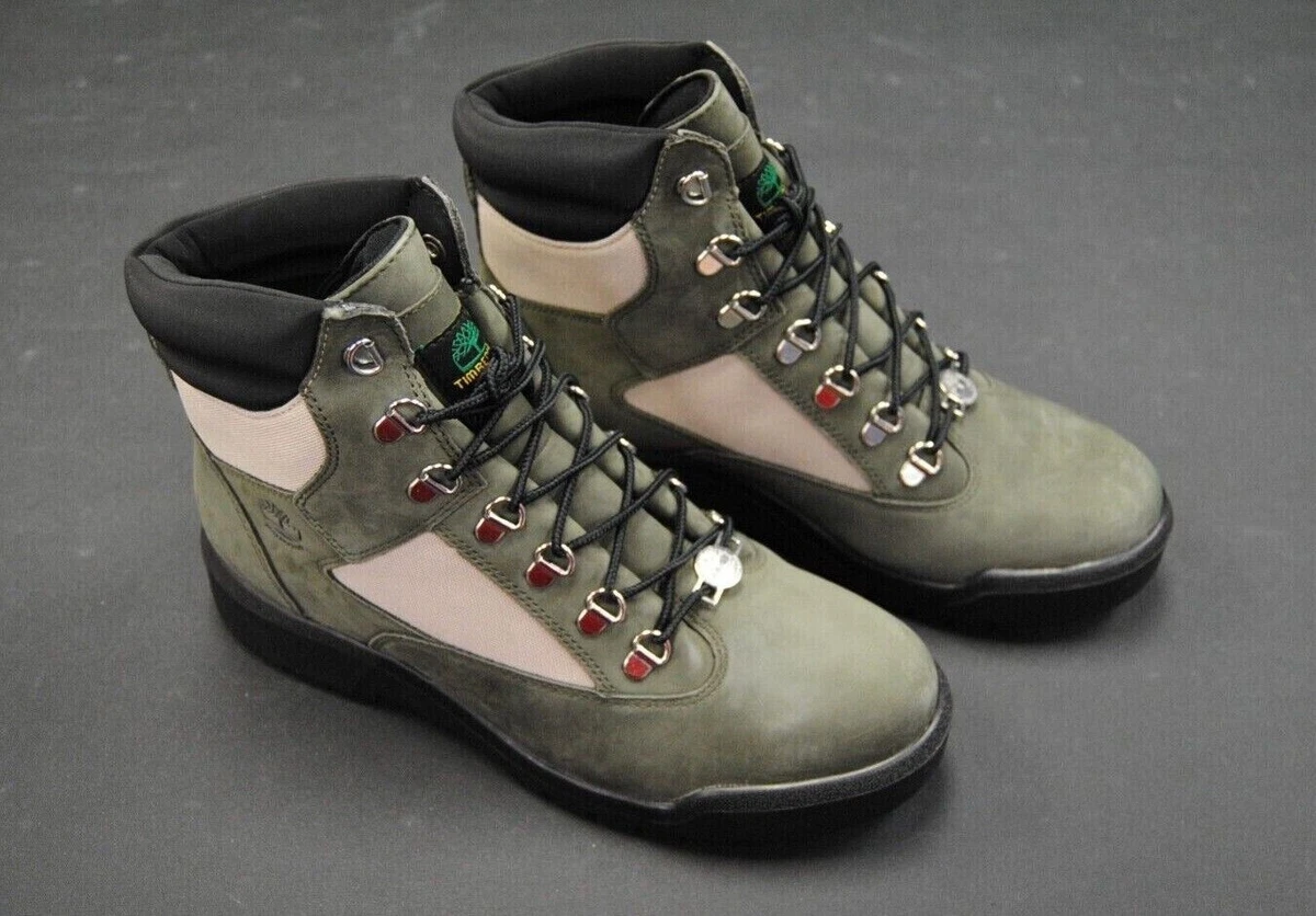 Green timberland field best sale boots