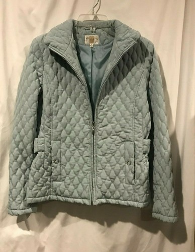 Chaqueta impermeable Gallery acolchada azul claro para mujer talla pequeña - Imagen 3 de 7