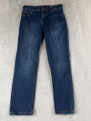 Carters Kid blue dark wash denim skinny jeans size 7