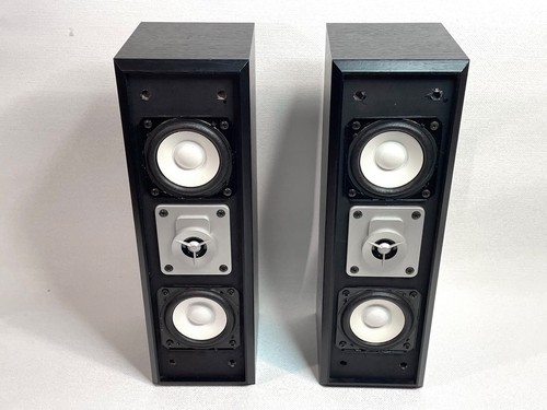 Pair of Yamaha NS-M125 Stereo Bookshelf / Surround Speakers - White Cones - 120W - Foto 8 di 18