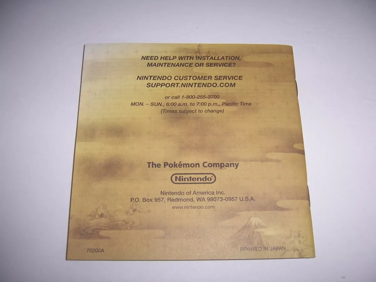 Pokemon Heart Gold Instruction Manual Booklet ONLY!! (DS) *CANADIAN VERSION*