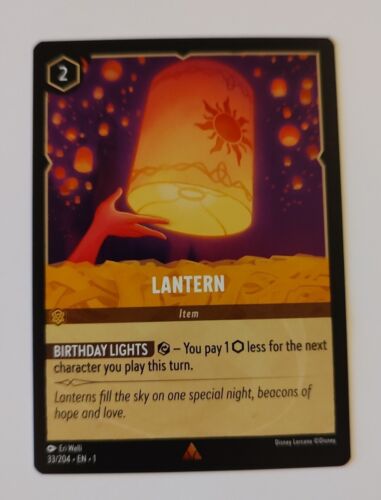 Lantern 33/204 Disney Lorcana The First Chapter - Picture 1 of 2