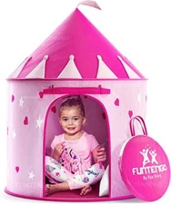 FoxPrint Princess Castle Play Tent with Glow in the Dark Stars - Pink