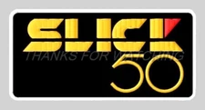 SLICK 50 EMBROIDERED PATCH IRON/SEW ON 4-1/4" x 2-1/8" ENGINE TREATMENT ONE LUBE