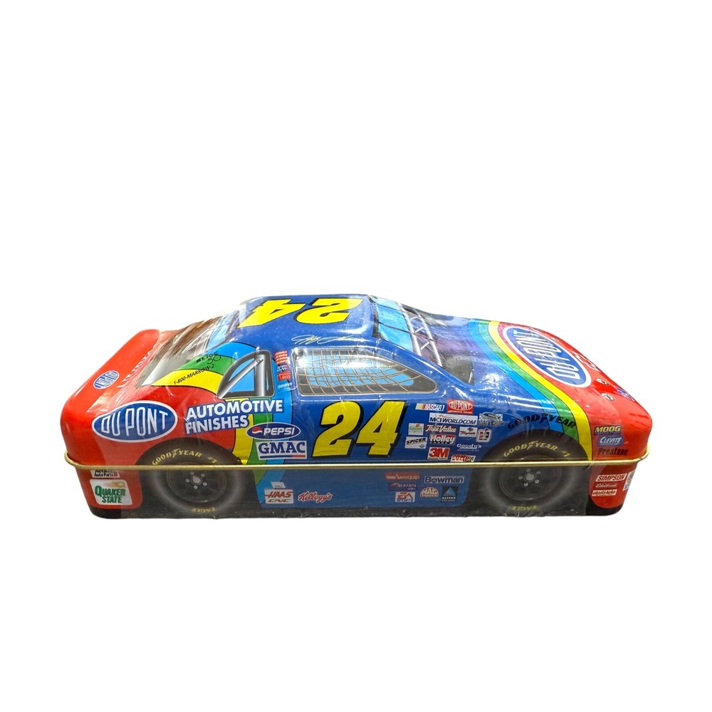 NASCAR Race Car Jeff Gordon #24 Du Pont Collectible Tin