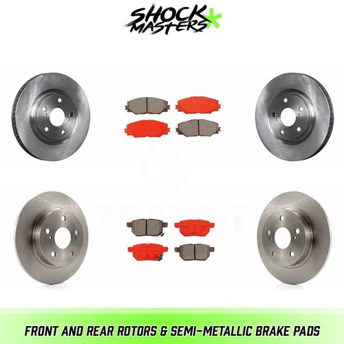 Front & Rear Rotors & SemiMetallic Brake Pads for 20112016 Scion tC