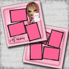 Cat Mom - 2 Premade Scrapbook Pages - EZ Layout 5344