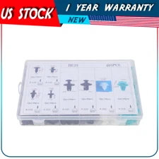 405pcs 8 Type Plastic Car Door Panel Bumper Push Pin Rivet Fasteners Trim Clips