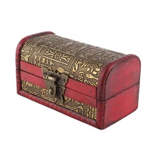 Health Gear Wooden Case Vintage European Jewelry Storage Box, Classical Woode...
