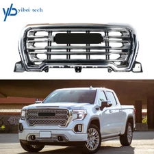For GMC Sierra 1500 SLT 2019 2020 2021 Front Upper Grille Assembley Chrome Grill
