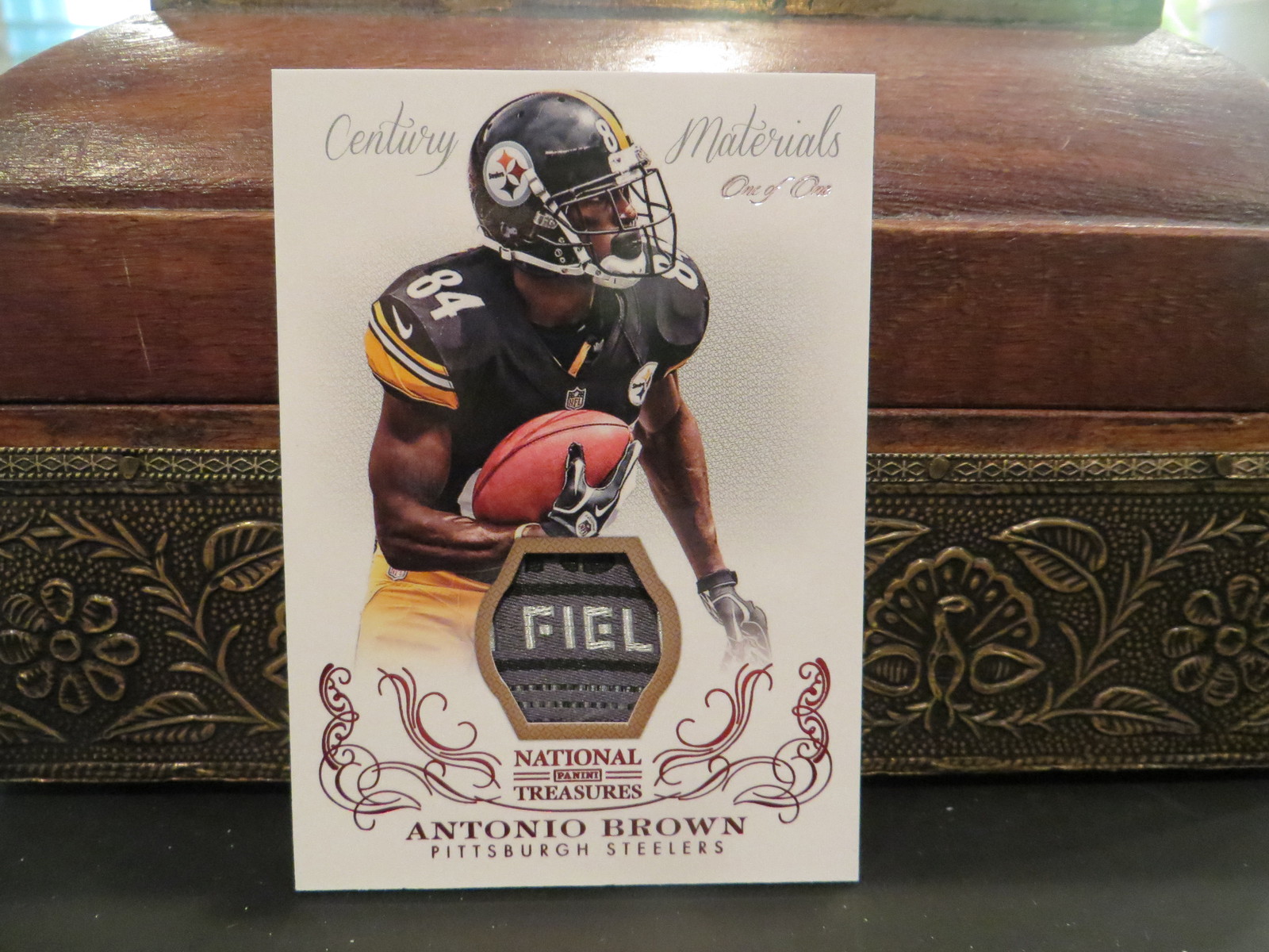 Camiseta National Treasures Century Materials Steelers Antonio Brown 1/1 2013