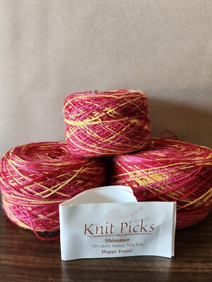 Knit Picks Shimmer ''Happy dance'' 2.5 skeins yarn NEW