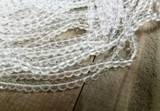 97 Clear Glass Beads Round 4mm BULK Spacers Jewelry Making Full Strand