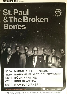 ST. PAUL & THE BROKEN BONES 2018 TOU - orig. Concert Poster -- Plakat - DIN A1