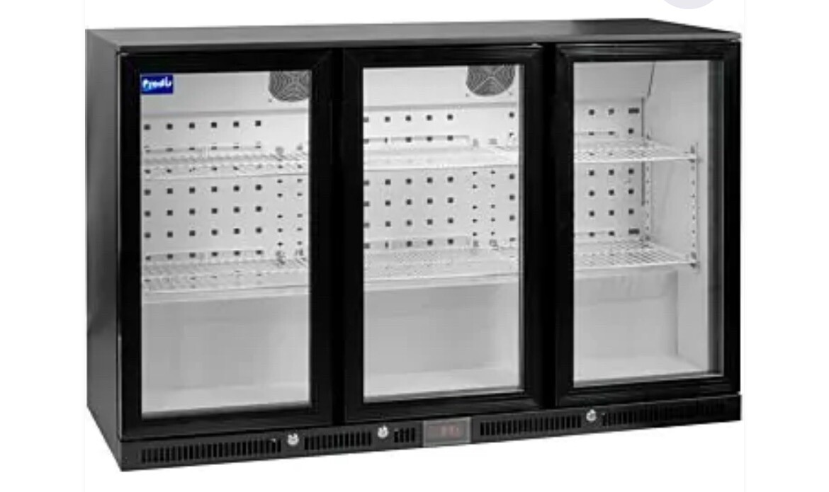 3 TRIPLE HINGED DOOR BAR COOLER UNDERCOUNTER PUB DRINK BEER BOTTLE FRIDGE eBay