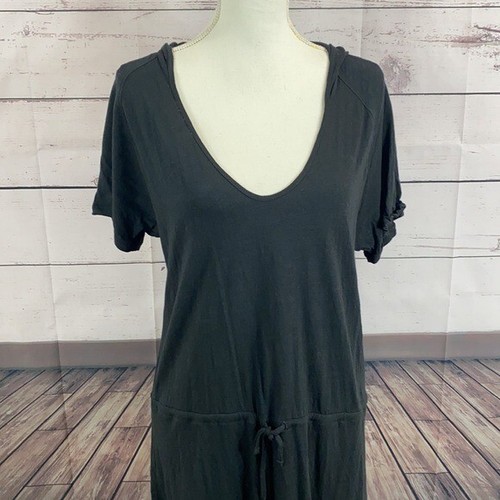 Speedo Swim Cover Up Womens Large Black Dress Hooded Pull Over Modest Beach - Picture 2 of 13