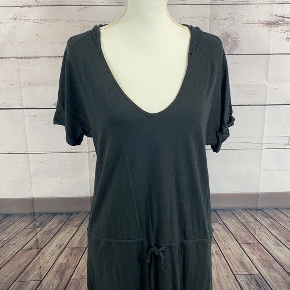 Speedo Swim Cover Up Womens Large Black Dress Hooded Pull Over Modest Beach - Image 2 of 4