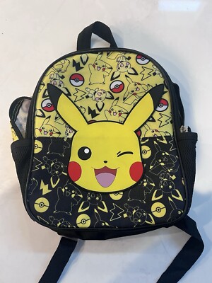 Pokémon Pikachu Backpack Bioworld Cartoon Japanese Yellow Red White Black
