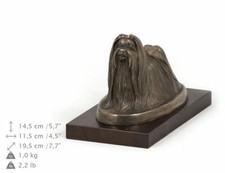 Shih-Tzu, dog bust/statue on wooden base , ArtDog , CA