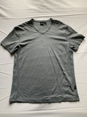 boss hugo boss Boys Grey V-Neck Tee shirt size L