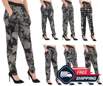 Ladies Two Pocket Hareem Trousers Womens Tydye printed Various Designs UK 8-22