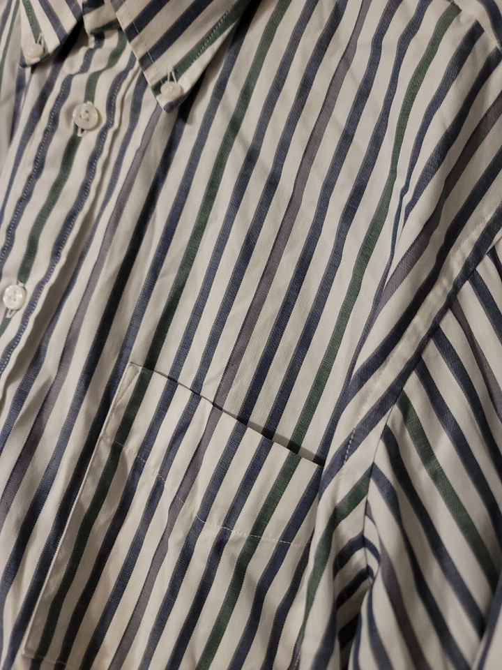 Рубашка на пуговицах Hathaway Private Stock Pima Pinpoint Oxford в полоску размер 16 34 - Изображение 2 из 4