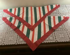 Set of Two Christmas Stripes Dog Bandanas MEDIUM LARGE Tie On Scarf Brand New