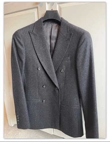 BNWT Reiss ‘Sutton’ Charcoal Wool Double Breasted Blazer Size 36 RRP £328 - Picture 3 of 9